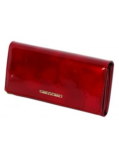 Skórzany portfel damski GREGORIO BT106 czerwony